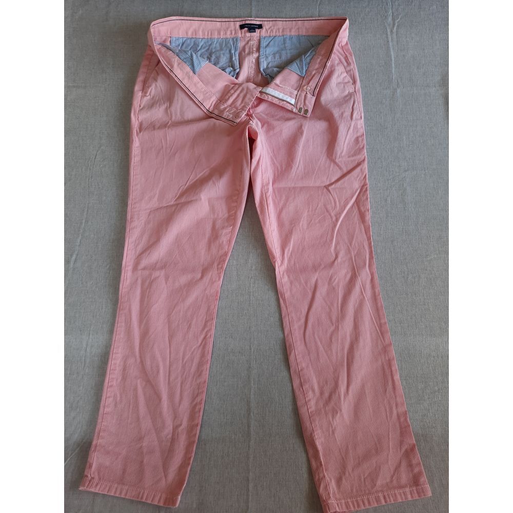 Tommy Hilfiger Women's 12 Lined‎ Stretch Striped Multicolor Taper Ankle Pants